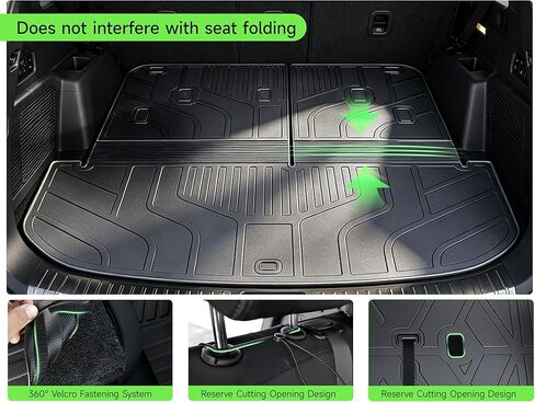 Floor Mats for Kia Telluride 2027 (Gasoline Not for Hybrid) 7&8 Seater,All Weather Floor Liners & Trunk Cargo Liner with Backrest Mat and Car Trunk Organizer Accessories in Saudi Arabia
