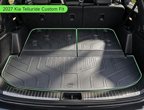 Floor Mats for Kia Telluride 2027 (Gasoline Not for Hybrid) 7&8 Seater,All Weather Floor Liners & Trunk Cargo Liner with Backrest Mat and Car Trunk Organizer Accessories in Saudi Arabia