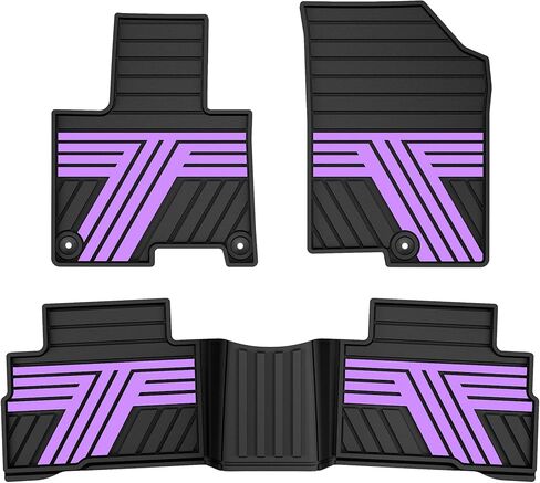 Car Rubber Floor Mats for Kia Sportage 2023 2024 2025 2026 (Include Hybrid) - Custom Fit All Weather Anti-Slip Automotive Floor Liners Car Mats Sportage Accessories, Black with Blue in Kuwait