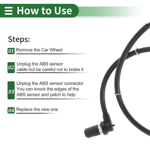 Motoforti ABS عجلة السرعة الاستشعار ABS الاستشعار نظام الفرامل المضادة للقفل حساس لميتسوبيشي باجيرو 2009-2016 No.4670A192 الخلفي الأيمن in Kuwait