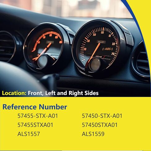 2 قطعة مستشعر سرعة العجلات ABS أمامي يسار ويمين مناسب لـ 2009-2015 Honda Pilot، 2007-2013 Acura MDX، ZDX 3.7L. 57450-STX-A01، 57455-STX-A01، ALS1559 in Kuwait