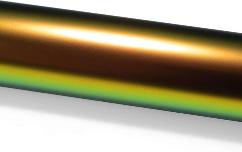20"x53" (1.6FTX4.4FT) Orange Green PET Neo Holographic Satin Vinyl Wrap Auto Car Sticker Decal Film Sheet Bubble Free Air Release Technology with Tool Kit in Kuwait