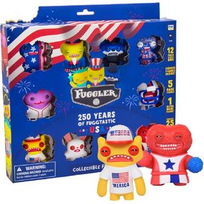 شخصيات Fuggler USA 250 الذكرى السنوية القابلة للجمع، 12 حزمة من الشخصيات الغامضة الفاخرة، الإصدار الوطني، 25 طرازًا نادرًا للغاية، لعبة A in Kuwait