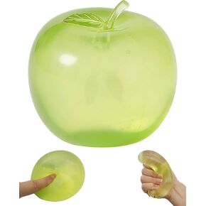 Apple Squishy Toy - Soft Apple Stress Relief Squeeze Fidget Toy, Portable TPR Decompression Toy for Adults, Men, Women, Office Workers, Travel, Home, and Desk (Pink) in Saudi Arabia