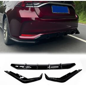 3pcs Rear Diffuser Compatible with Toyota Corolla 4-Door Sedan 2019-2023 Rear Bumper Diffuser Lip Valance Splitter Body Kit with Corner Winglet Bumper Splitter Extension PP Glossy Black in Saudi Arabia