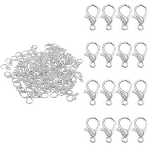 Bivethoi 100PCS Lobster Claw Clasps, 16mm Metal Alloy Small Lobster Clip Jump Rings, Silver Jewelry Clasps for Handmade Necklace/Bracelet DIY Jewelry Making(Gold) in Saudi Arabia