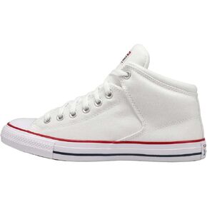 Converse Unisex Chuck Taylor All Star High Street Mid Canvas Sneaker - Lace up Closure Style - White/Red/Clematis Blue 11 in Saudi Arabia