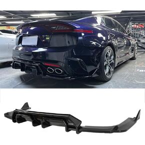 Add-on Rear Diffuser for Kia Stinger 2018-2021 Rear Bumper Lip Spoiler Chin Splitter Accessories ABS Plastics (Glossy Black) in Saudi Arabia