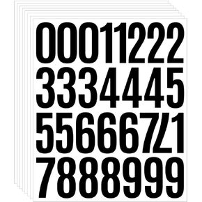 560 Pcs 1 Inch Number Stickers,8 Sheets 0-9 Self-Adhesive Vinyl Waterproof Number Labels for Office,Classroom,Mailbox,Scrapbooking,Storage Boxes (White, 1 Inch) in Saudi Arabia
