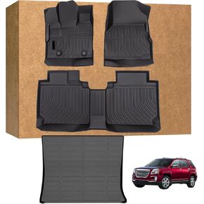 سجادات أرضية لسيارة GMC Terrain 2012-2017 وChevrolet Chevy Equinox 2012-2017، TPE مقاومة للماء وغير قابلة للانزلاق وحماية من جميع الأحوال الجوية مخصصة (سجادات الأرضية وبطانة الحمولة) in Kuwait
