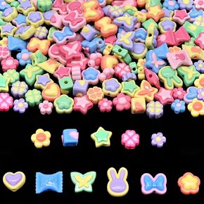 Candy Acrylic Beads for Bracelet Making kit, 200g+ 11-Style, Assorted Kandi Pony Kawaii Charms Beads DIY Craft Supplies for Jewelry Keychain Necklaces(Mixed III Candy Color, 145+Pcs, 0.45lb.) in Saudi Arabia