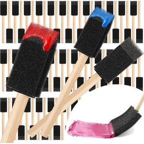 Bulk 120-Pack 1 Inch Foam Brushes, Wood Handle Sponge Paint Brushes for Acrylic Painting, Staining, Crafts & Mod Podge in Saudi Arabia