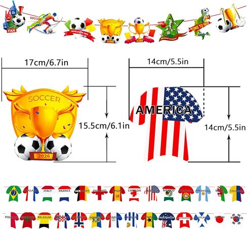 Soccer Jersey String Flags Banner Bunting for World Soccer Party Decorate, Bar, Football Party, Garden, School, Sports Game Events in Saudi Arabia