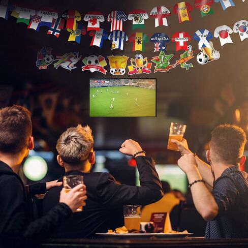Soccer Jersey String Flags Banner Bunting for World Soccer Party Decorate, Bar, Football Party, Garden, School, Sports Game Events in Saudi Arabia