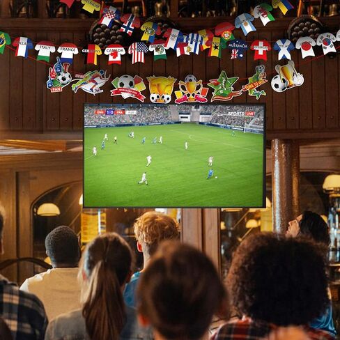 Soccer Jersey String Flags Banner Bunting for World Soccer Party Decorate, Bar, Football Party, Garden, School, Sports Game Events in Saudi Arabia