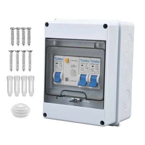 5 Way Circuit Breakers with Waterproof Distribution Box Outdoor 40A 220V Earth Leakage Overload Short Circuit Protection(6A 12A) in Saudi Arabia