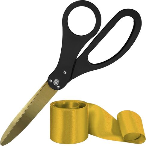 Big Ribbon Cutting Ceremony Kit - 25 Inch Blue Scissors for Grand Opening and Blue Satin Ribbon for Grand Events Business Openings and Inaugurations in Saudi Arabia