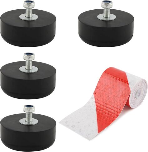 Trailer Ramp Door Rubber Bumpers, 2.56 Inch Round Rubber Foot Pads Trailer Bump Stops with Screw Nuts Spacers for Bumper Air Compressor Pump Shock Absorption in Saudi Arabia