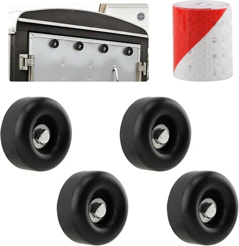 Trailer Ramp Door Rubber Bumpers, 2.56 Inch Round Rubber Foot Pads Trailer Bump Stops with Screw Nuts Spacers for Bumper Air Compressor Pump Shock Absorption in Saudi Arabia