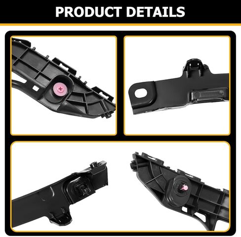 KUAFU 4Pcs Front Bumper Retainer Bracket Set Compatible with 2014-2019 Toyota Highlander Replacement for TO1043133 TO1042133 TO1033119 TO1032119 POM Plastic Black Upper & Lower Left & Right in Kuwait