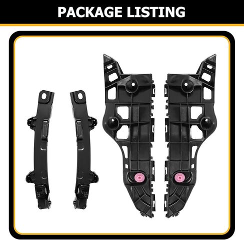 KUAFU 4Pcs Front Bumper Retainer Bracket Set Compatible with 2014-2019 Toyota Highlander Replacement for TO1043133 TO1042133 TO1033119 TO1032119 POM Plastic Black Upper & Lower Left & Right in Kuwait
