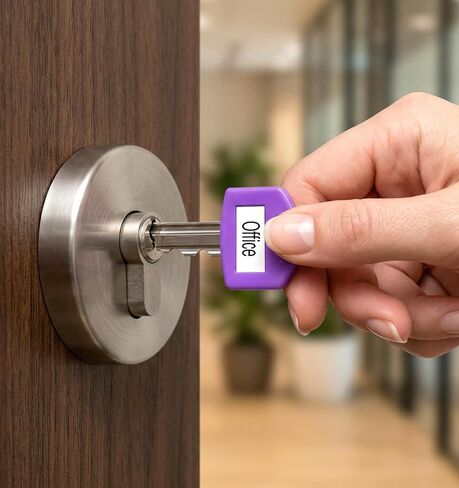 30 Pcs Colored Key Covers, Silicone Key Color Identifiers Covers Caps with Labels Protectors for Easy Organization (Black, White, Red, Yellow, Blue, Purple, Orange, Brown, Green, Grass Green) in Saudi Arabia