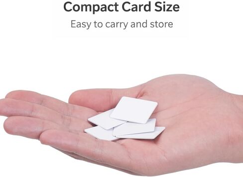 Mini NFC Cards (2 x 3cm, 25 Pack) NTAG215-Compatible, Blank PVC Cards, Writable, Programmable, Smart Automation, Access Control, Business Cards. For iPhone/Android, NFC-Enabled Applications in Saudi Arabia