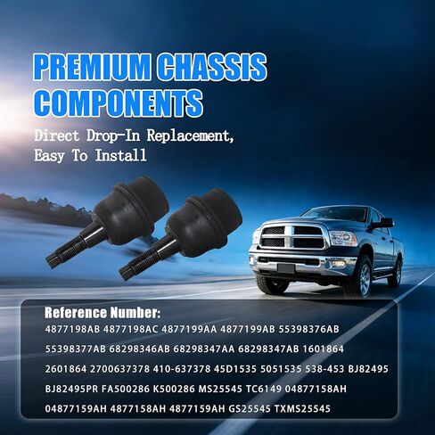 2PCS Front Lower Ball Joints Fit for 2009-2010 Dodge Ram 1500, 2011-2018 Ram 1500, 2019-2023 Ram 1500 Classic 04877158AH 68298347AB K500286 in Saudi Arabia