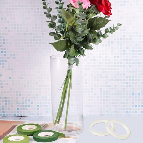Pengxiaomei Floral Tape, 3 Rolls, Clear, Waterproof, 0.24*1300 Inch, for Flower Crafts in Saudi Arabia