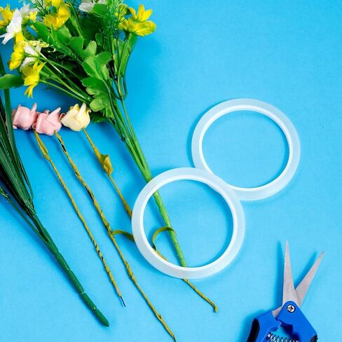 Pengxiaomei Floral Tape, 3 Rolls, Clear, Waterproof, 0.24*1300 Inch, for Flower Crafts in Saudi Arabia
