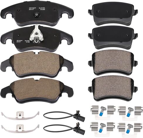 D1322+D1386 Front Rear Brake Pad Fit For Audi A4 2010-2016,A4 Quattro 2009 Base,A4 Quattro 2010-2016,A5 2011-2014,A5 Quattro 2008-2017,Allroad 2013-2016,Q5 2009-2012,S4 2015,S5 2009 2012 2015 in Saudi Arabia