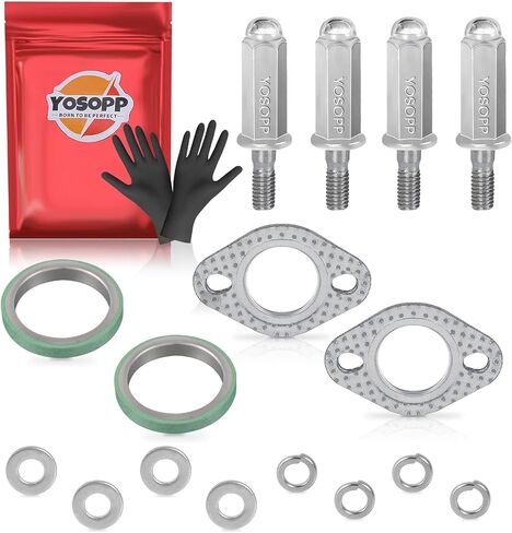 GY6 Exhaust Bolt Nuts Gasket 2pcs - Scooters ATVs GMB139 Engine Moped Quad 4 Wheeler Dune Buggy Go Karts (Silver) - 50cc 90cc 110cc 125cc 150cc in Kuwait