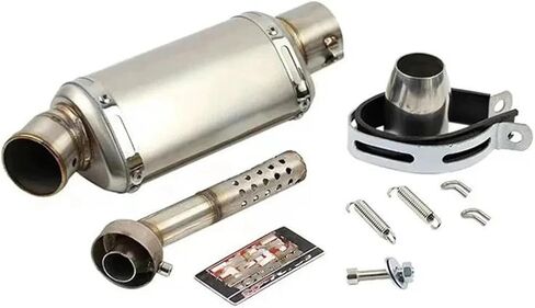 51Mm Universal Motorcycle E Muffler 310Mm 370Mm 440Mm Pipe 100Cc-1000Cc Scooter For 125 Accessories(T e C3) in Saudi Arabia