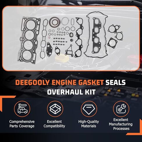 HS26519PT Engine Overhaul Gasket Seals Kit Fit for Nissan Altima Sentra Rouge 2.5 DOHC QR25DE 2007-2012 Replace for HG10334, 61-38050-00, HS54593 in Kuwait