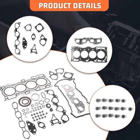 HS26519PT Engine Overhaul Gasket Seals Kit Fit for Nissan Altima Sentra Rouge 2.5 DOHC QR25DE 2007-2012 Replace for HG10334, 61-38050-00, HS54593 in Kuwait