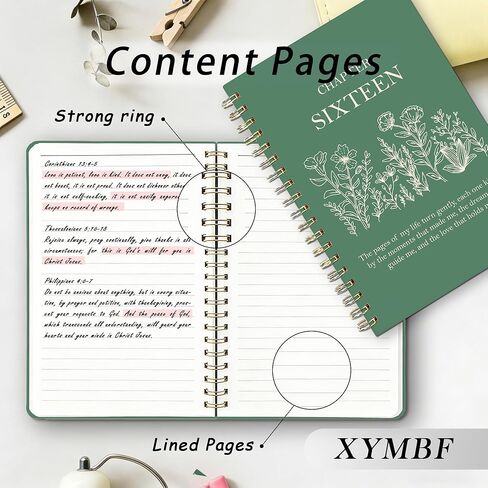 XYMBF 16st Birthday Notebook Journal, 16st Birthday Gifts Notebooks for Daughter Friends, Sage Green Chapter Sixteen teen Memory Journal, Hardcover Spiral Notebook 5.5x8.3 Inch in Kuwait