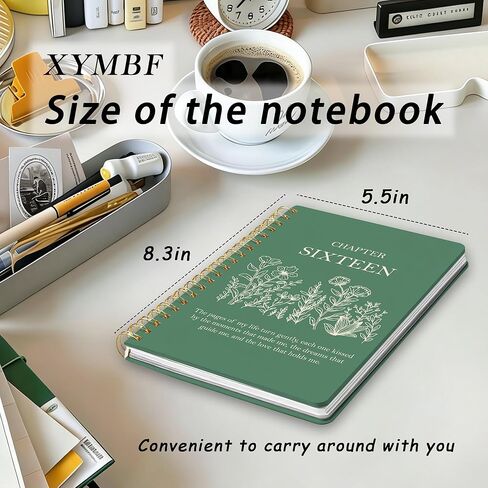 XYMBF 16st Birthday Notebook Journal, 16st Birthday Gifts Notebooks for Daughter Friends, Sage Green Chapter Sixteen teen Memory Journal, Hardcover Spiral Notebook 5.5x8.3 Inch in Kuwait
