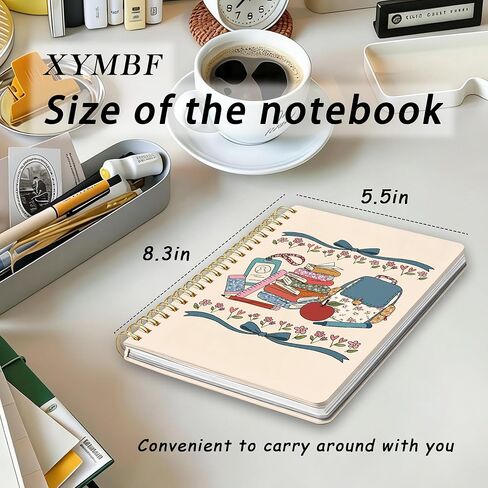 XYMBF Coquette Bow Floral Teacher Notebook Journal, Teacher Appreciation Gifts Notebooks for Work, Back to School Gifts for Teachers Journal, Hardcover Spiral Notebook 5.5x8.3 Inch in Saudi Arabia