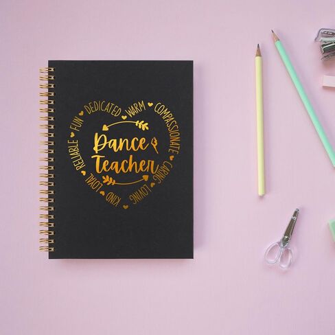 akeke Dance Teacher Notebook Gifts for Women, Thank You Appreciation Gift for Dance Teacher Office Supplies Spiral Notebooks AMM62 in Kuwait