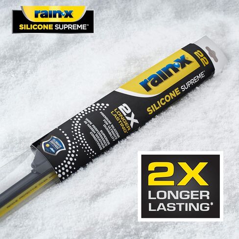 RainX Silicone Supreme Windshield Wiper Blade 14" - Heavy Duty Silicone Squeegee, Extreme Weather Resistance & All-Season Performance, Streak-Free Beam Technology, Quick Install (Pack of 1) in Kuwait