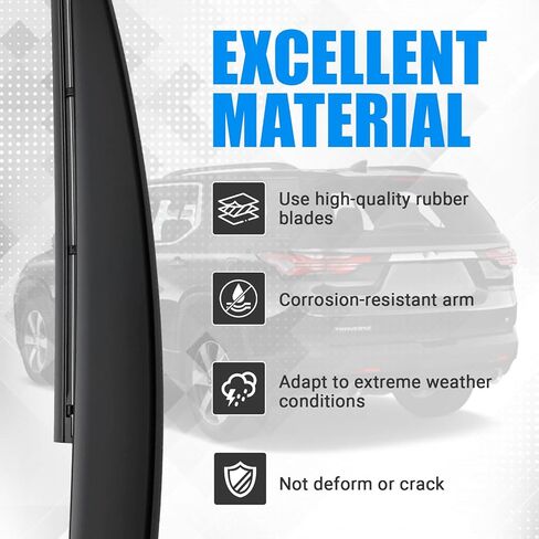 Rear Wiper Arm Blade Set Compatible with Chevrolet Traverse 2018-2023 Automotive Windshield Wiper Blade Rear Wiper Arm Assembly Replacement for 84148861 84148860 84166522 in Kuwait