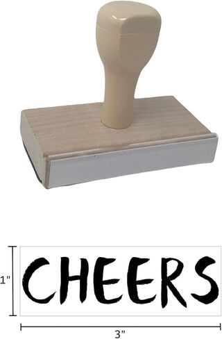 Infusion Cheers Rubber Stamp, 1 X 3'' Wood Stamp in Kuwait
