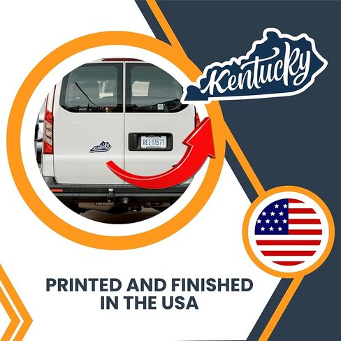 Magnet Me Up Kentucky State Car Magnet - 6x3 Inches, Durable UV Vinyl Souvenir, Full-Color Collectible Fridge Magnet - Travel Gift Decor - State Shape Magnetic Decal - Made in USA in Saudi Arabia