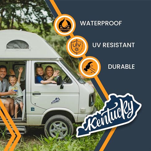 Magnet Me Up Kentucky State Car Magnet - 6x3 Inches, Durable UV Vinyl Souvenir, Full-Color Collectible Fridge Magnet - Travel Gift Decor - State Shape Magnetic Decal - Made in USA in Saudi Arabia