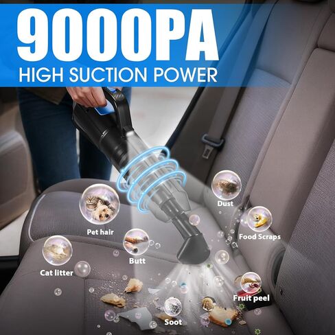 25PCS Car Cleaning Kit, Car Detailing Kit Interior with High Power Handheld Vacuum Cleaner, Windshield Cleaner, Cleaning Gel, Professional Auto Accessories for Men, Women in Saudi Arabia