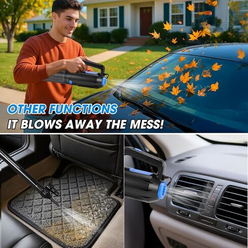 25PCS Car Cleaning Kit, Car Detailing Kit Interior with High Power Handheld Vacuum Cleaner, Windshield Cleaner, Cleaning Gel, Professional Auto Accessories for Men, Women in Saudi Arabia
