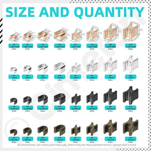 Cimeton 256PCS Zipper Slider Retainers Assortment Kit #3#5#8#10 Top Stoppers and Bottom Stops 5 Colors Open Zippers Top Stoppers U Shape Top Stoppers for Bags Coats Jackets Metal Zip Repair Repair in Saudi Arabia