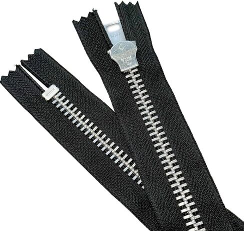 YKK #10 Extra Heavy Duty Aluminum Metal Non-Separating, Closed-End Zipper (1 Zipper) - Tape Color: Black #580 - Choose Your Length (37" Inches) in Kuwait