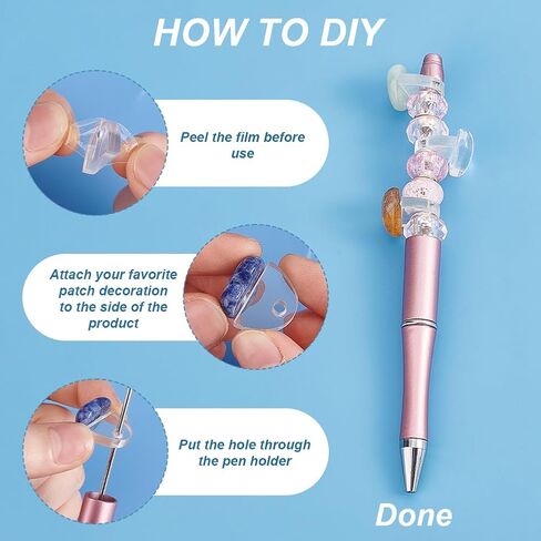 100 قطعة من الخرز من AHANDMAKER للأقلام، وقلادات أكريليك بؤري وفاصل شفاف لمجموعات أقلام قابلة للخرز ومستلزمات صناعة المجوهرات بنفسك in Kuwait