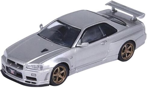 Skyline GT-R (R34) V-SPEC II RHD (Right Hand Drive) Silver Metallic 1/64 Diecast Model Car by Inno Models IN64-R34VS-SIL in Saudi Arabia